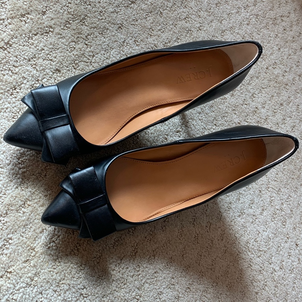 J. CREW FACTORY | Black Bow Heels (Size 7) EUC